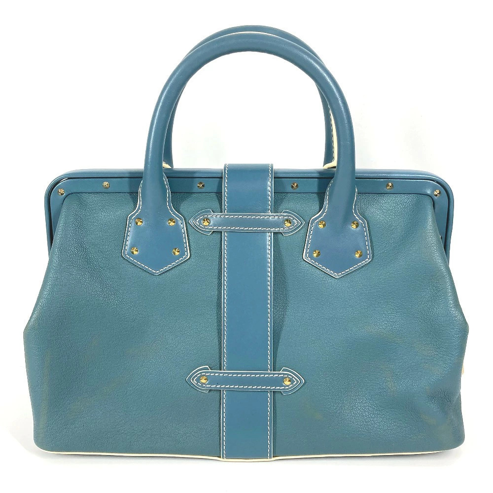 Louis Vuitton Tote Blue Bag Studded Handbag Leather Suhali Ingenieux